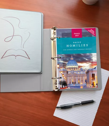 Homilies on a desk 